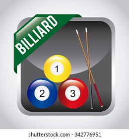 Billiard concept with ball design, vector illustration 10 eps graphic