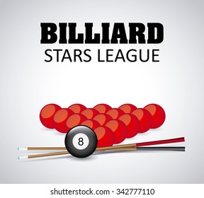 Billiard concept with ball design, vector illustration 10 eps graphic