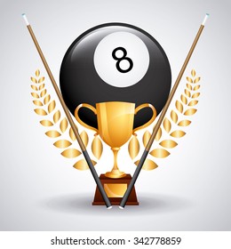 Billiard concept with ball design, vector illustration 10 eps graphic