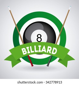 Billiard concept with ball design, vector illustration 10 eps graphic