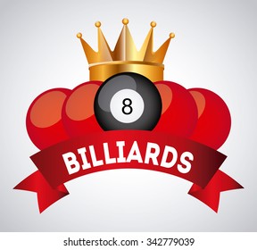 Billiard concept with ball design, vector illustration 10 eps graphic