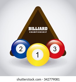 Billiard concept with ball design, vector illustration 10 eps graphic
