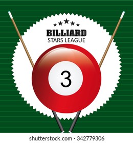 Billiard concept with ball design, vector illustration 10 eps graphic