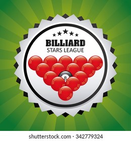 Billiard concept with ball design, vector illustration 10 eps graphic