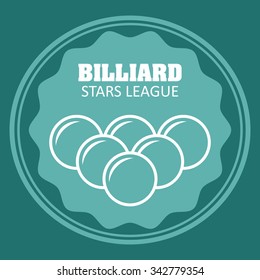 Billiard concept with ball design, vector illustration 10 eps graphic