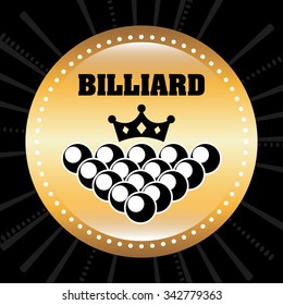 Billiard concept with ball design, vector illustration 10 eps graphic