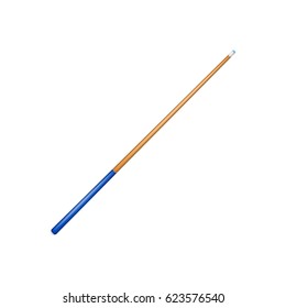 Billiard Cue With Blue Handle 