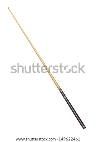 Billiard cue isolated on white background