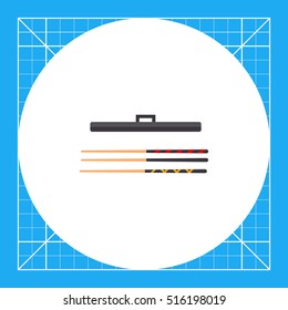 Billiard Cues with Case Icon