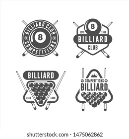 Billiard Design Logo Vector Set