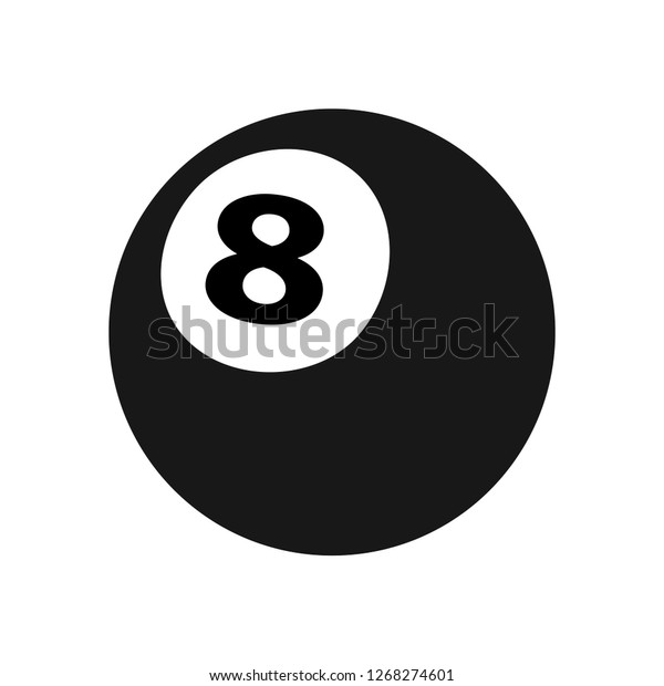 Billiard Eight Ball Emoji Vector Stock Vector (Royalty Free) 1268274601