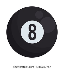 billiard eight ball isolated icon vector illustration design