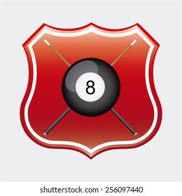 billiard emblem design, vector illustration eps10 graphic 