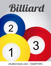 billiard emblem design, vector illustration eps10 graphic 