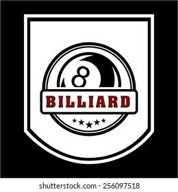 billiard emblem design, vector illustration eps10 graphic 