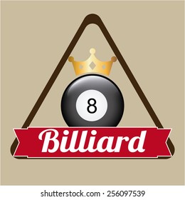 billiard emblem design, vector illustration eps10 graphic 
