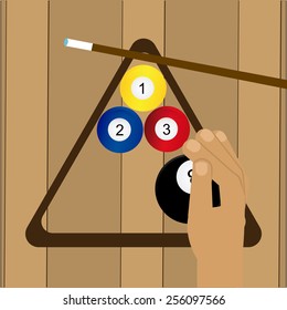 billiard emblem design, vector illustration eps10 graphic 