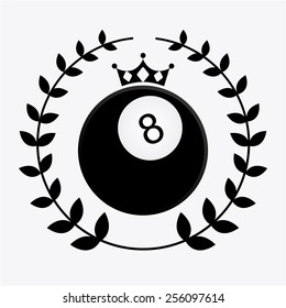 billiard emblem design, vector illustration eps10 graphic 