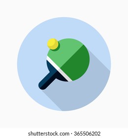 Billiard flat  icon with long shadow,eps10