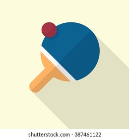 Billiard flat  icon with long shadow,eps10
