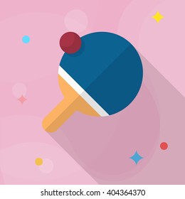 Billiard flat  icon with long shadow,eps10