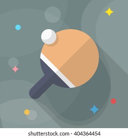 Billiard flat  icon with long shadow,eps10