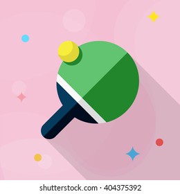 Billiard flat  icon with long shadow,eps10