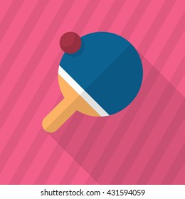 Billiard flat  icon with long shadow,eps10