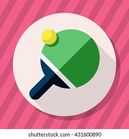 Billiard flat  icon with long shadow,eps10