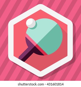 Billiard flat  icon with long shadow,eps10