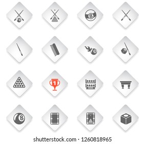 billiard flat rhombus web icons for user interface design