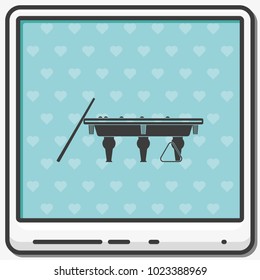 The billiard flat vector icon. Game symbol.