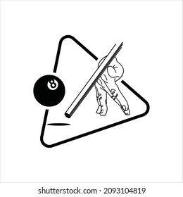 Billiard Game Board Pool Illustration Shot Vector Graphic Silhouette