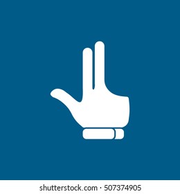 Billiard Glove Flat Icon On Blue Background