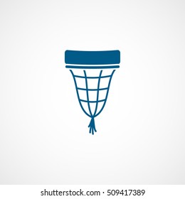 Billiard Hole Blue Flat Icon On White Background