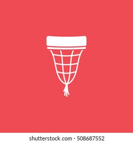 Billiard Hole Flat Icon On Red Background