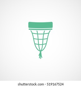 Billiard Hole Green Flat Icon On White Background