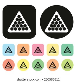 billiard icon. billiard ball icon