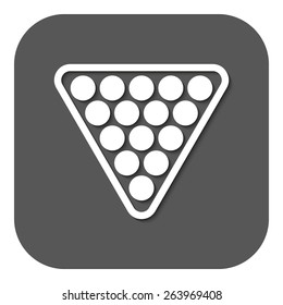 The billiard icon. Billiards symbol. Flat Vector illustration. Button