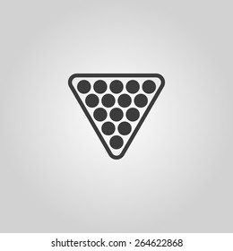 The billiard icon. Billiards symbol. Flat Vector illustration