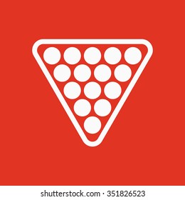 The billiard icon. Billiards symbol. Flat Vector illustration