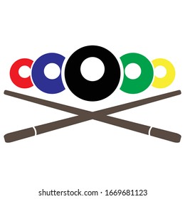 Billiard icon design. Billiard icon in trendy flat style design. Vector illustration.