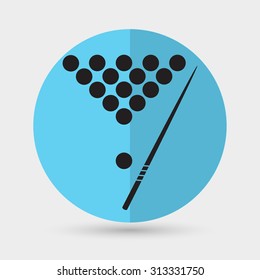 The billiard icon. Game symbol