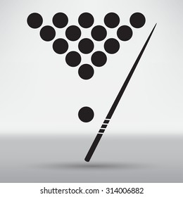 The billiard icon. Game symbol