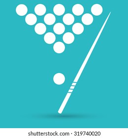 The billiard icon. Game symbol