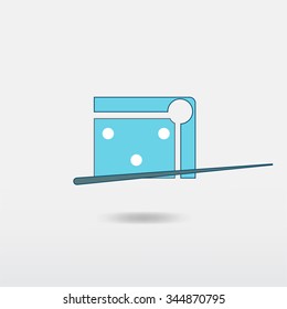 The billiard icon. Game symbol.