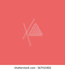 The billiard icon. Game symbol. Flat illustration