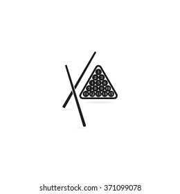 The billiard icon. Game symbol. Flat illustration