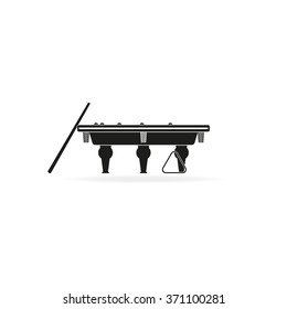 The billiard icon. Game symbol. Flat illustration