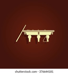 The billiard icon. Game symbol. Flat illustration